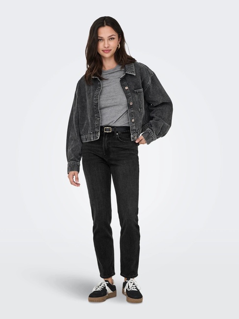 Жіночі чорні джинси Only артикул 15235780 black denim FW2025 Фото ракурс 3 - Жіночі чорні джинси Only артикул 15235780 black denim FW2025
