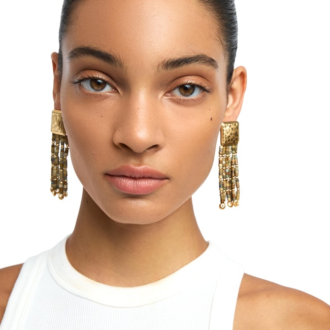 Фото ракурс 3 - Жіночі золоті сережки Parfois артикул 237727 _HM FW2025