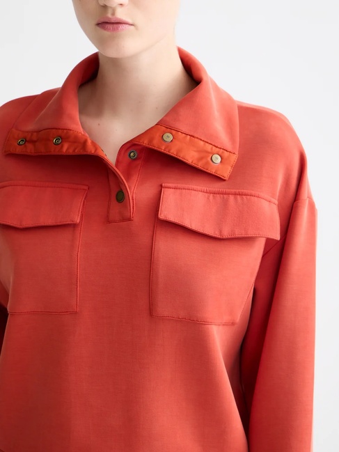 Фото ракурс 4 - Женский красный свитер SCOTCH & SODA артикул U9E00868T U602 FW2025