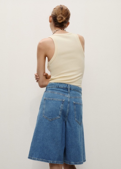 Жіночі сині шорти Mango артикул 87047176 TM 8 season Фото ракурс 2 - Жіночі сині шорти Mango артикул 87047176 TM 8 season