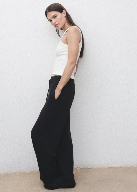 Фото ракурс 4 - Жіночі чорні брюки Mango артикул 17085812 99 1 season