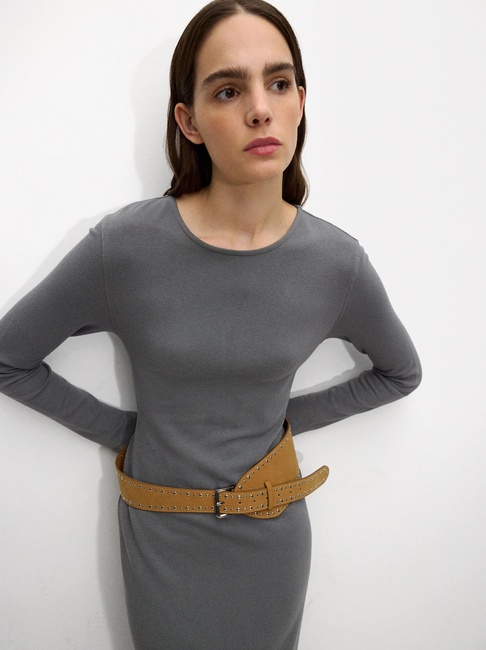 Фото ракурс 4 - Жіноча сіра сукня Parfois артикул 229271 _GY SS2025