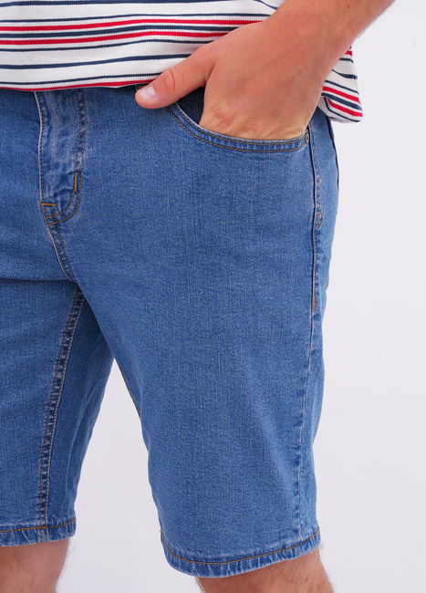 Чоловічі сині шорти Lee Cooper артикул LCM251-5055 Mid blue FW2025 Фото ракурс 4 - Чоловічі сині шорти Lee Cooper артикул LCM251-5055 Mid blue FW2025