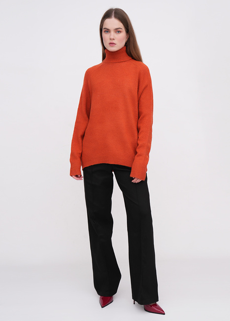 Жіночий помаранчевий светр EQUILIBRI артикул W342 083 000 Orange FW2025 Фото ракурс 3 - Жіночий помаранчевий светр EQUILIBRI артикул W342 083 000 Orange FW2025