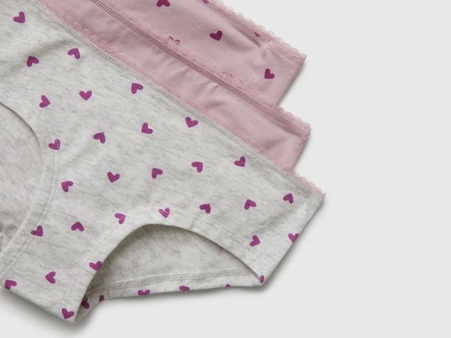 Рожево-сірі труси для дівчаток Benetton артикул 37CY0S02R 61G 25A Фото ракурс 3 - Рожево-сірі труси для дівчаток Benetton артикул 37CY0S02R 61G 25A