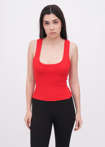 Фото ракурс 1 - Жіноча червона майка EQUILIBRI артикул W212 005 000 Red FW2025