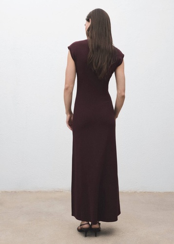 Фото ракурс 2 - Жіноча бордова сукня Mango артикул 17055799 76 1 season