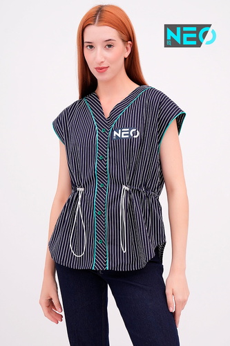 Фото ракурс 2 - Жіночий синій жилет EQUILIBRI артикул NW471001 000 NAVY BLUE SS2026