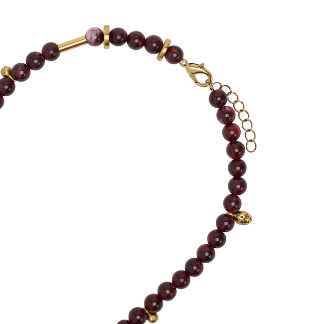 Фото ракурс 3 - Жіноче бордовe намисто Parfois артикул 240862 _HM FW2025