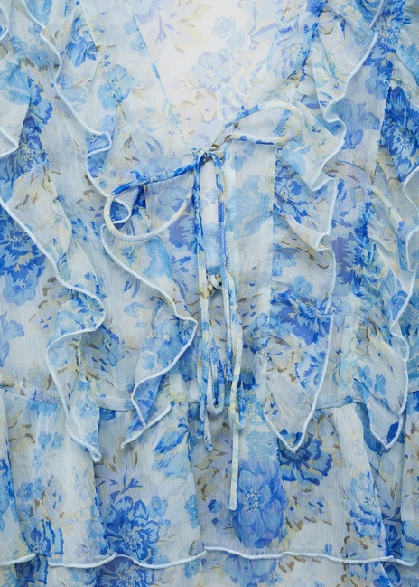 Фото ракурс 5 - Жіноча блакитна блузка Mango артикул 87048648 50 8 season