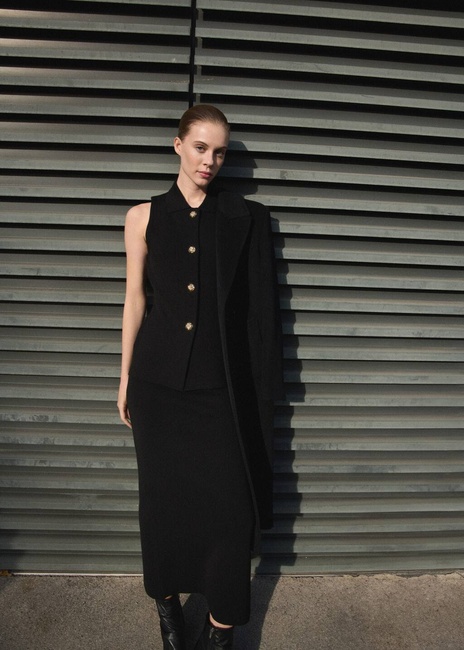 Фото ракурс 5 - Жіноча чорна спiдниця Mango артикул 87044090 99 8 season