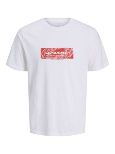 Фото ракурс 2 - Чоловіча біла футболка Jack & Jones артикул 12276411 bright white FW2025