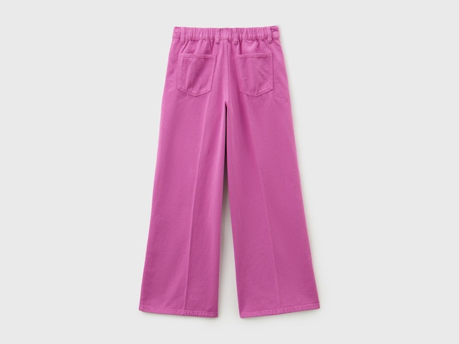 Фото ракурс 5 - Женские розовые брюки Benetton артикул 4DUKDF032 0K9 23P