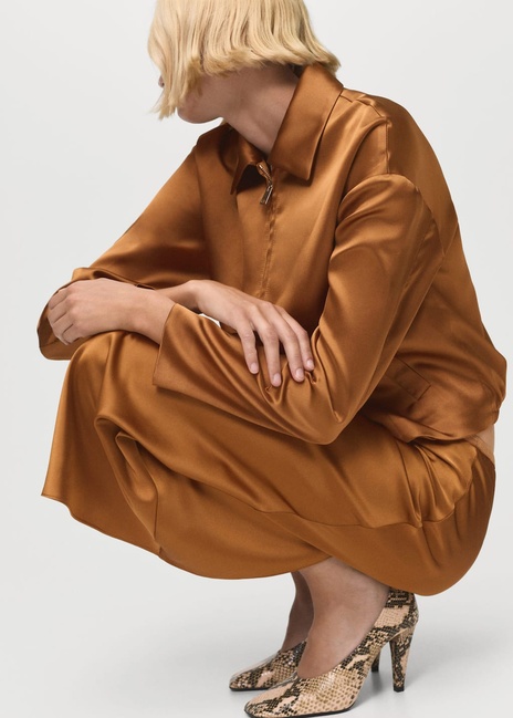 Женская коричневая юбка Mango артикул 17072928 CG 1 season Фото ракурс 5 - Женская коричневая юбка Mango артикул 17072928 CG 1 season