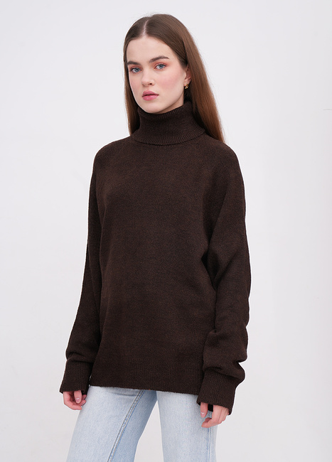 Жіночий коричневий светр EQUILIBRI артикул W342 080 000 Brown SS2026 Фото ракурс 1 - Жіночий коричневий светр EQUILIBRI артикул W342 080 000 Brown SS2026