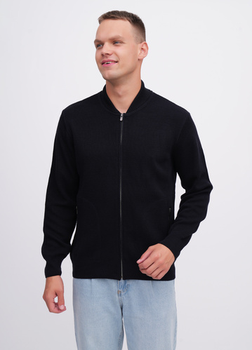 Фото ракурс 1 - Мужской синий кардиган EQUILIBRI артикул M343 001 000 NAVY BLUE FW2025