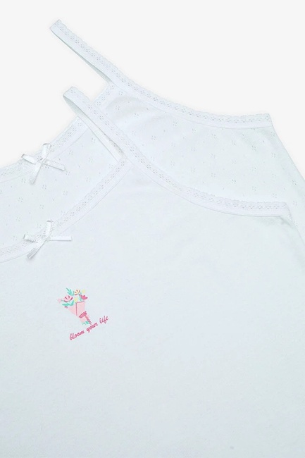 Фото ракурс 4 - Белая майка для девочек Penti артикул PLNLLMRU25IY WT3 25SS