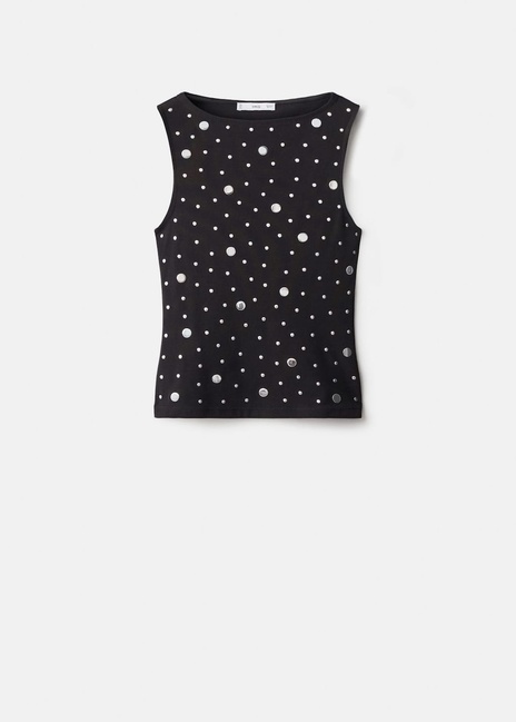 Фото ракурс 3 - Жіночий чорний топ Mango артикул 17037808 99 1 season