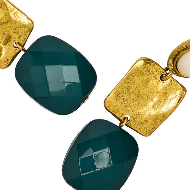 Фото ракурс 2 - Женские зеленые серьги Parfois артикул 241173 _GN FW2025