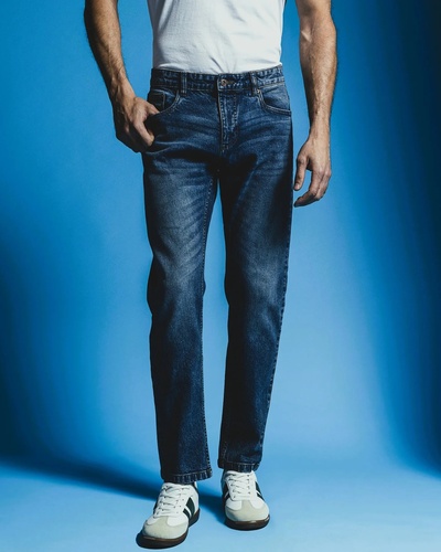 Фото ракурс 1 - Чоловічі сині джинси Piazza Italia артикул 64867 Denim FW2025