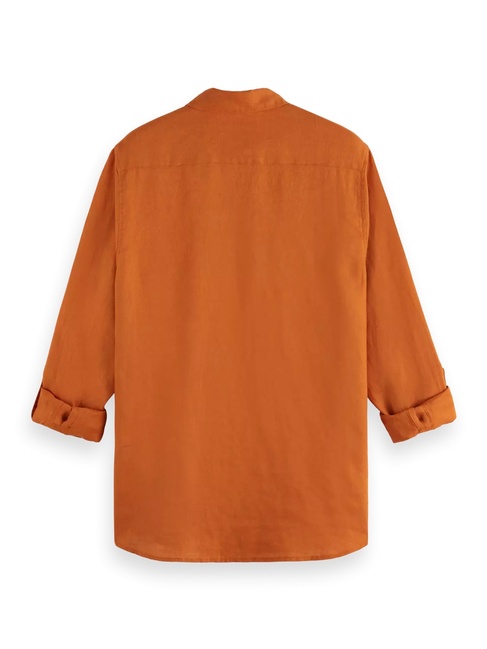 Фото ракурс 5 - Мужская оранжевая рубашка SCOTCH & SODA артикул 181230 610 SS2026