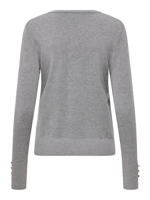 Жіночий сірий джемпер Only артикул 15312026 Medium Grey Melange FW2025 Фото ракурс 4 - Жіночий сірий джемпер Only артикул 15312026 Medium Grey Melange FW2025