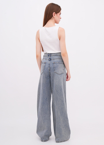 Фото ракурс 2 - Жіночі сині джинси EQUILIBRI артикул W568 019 000 NAVY BLUE FW2025