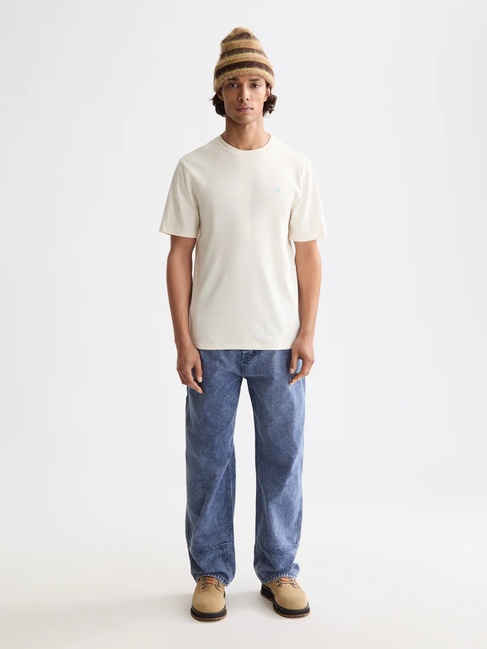 Фото ракурс 3 - Чоловіча біла футболка SCOTCH & SODA артикул 181288 100 FW2025