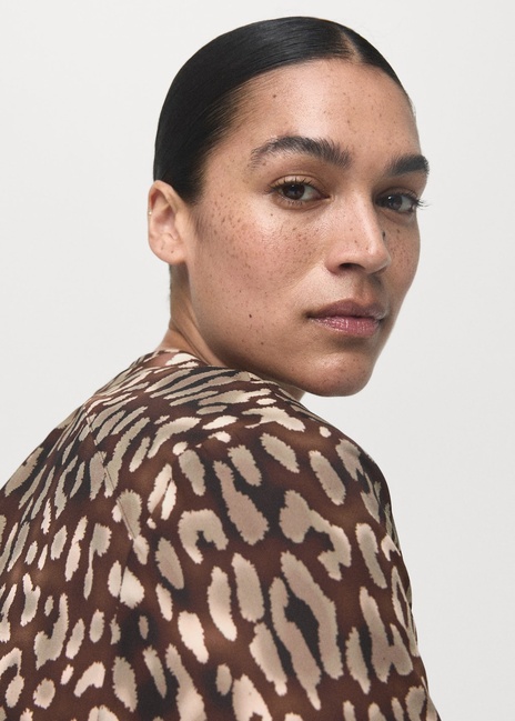 Фото ракурс 6 - Жіноча коричнева блузка Mango артикул 17086002 30 1 season