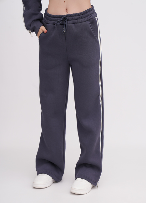 Фото ракурс 1 - Жіночі сірі штани EQUILIBRI артикул W291 048 200 FUME FW2025