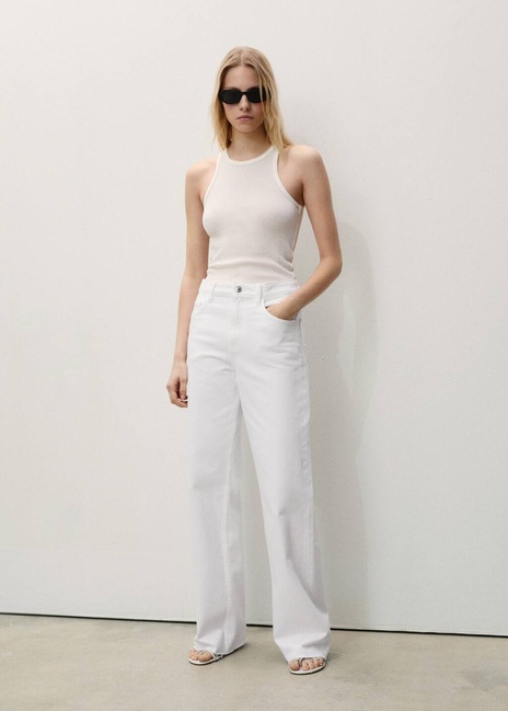 Жіночі білі джинси Mango артикул 87017178 01 8 season Фото ракурс 5 - Жіночі білі джинси Mango артикул 87017178 01 8 season