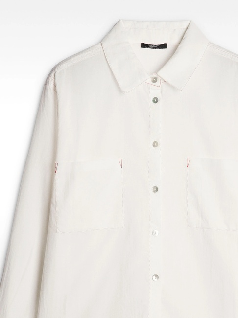 Женская белая блузка Parfois артикул 232415 _WT FW2025 Фото ракурс 5 - Женская белая блузка Parfois артикул 232415 _WT FW2025