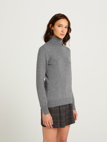 Фото ракурс 1 - Женская серая водолазка Sisley артикул 102HM2174 507 25A