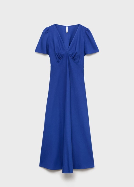 Жіноча блакитна сукня Mango артикул 87057163 52 8 season Фото ракурс 4 - Жіноча блакитна сукня Mango артикул 87057163 52 8 season