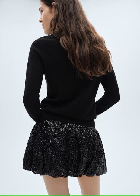 Фото ракурс 2 - Жіноча чорна спiдниця Mango артикул 77088269 99 7 season