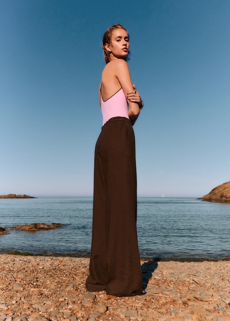 Фото ракурс 3 - Жіночі коричневі брюки Mango артикул 17071224 34 1 season