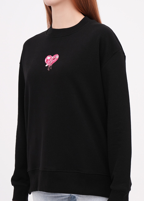 Фото ракурс 3 - Женский черный свитшот EQUILIBRI артикул W231 036 000 Black FW2025