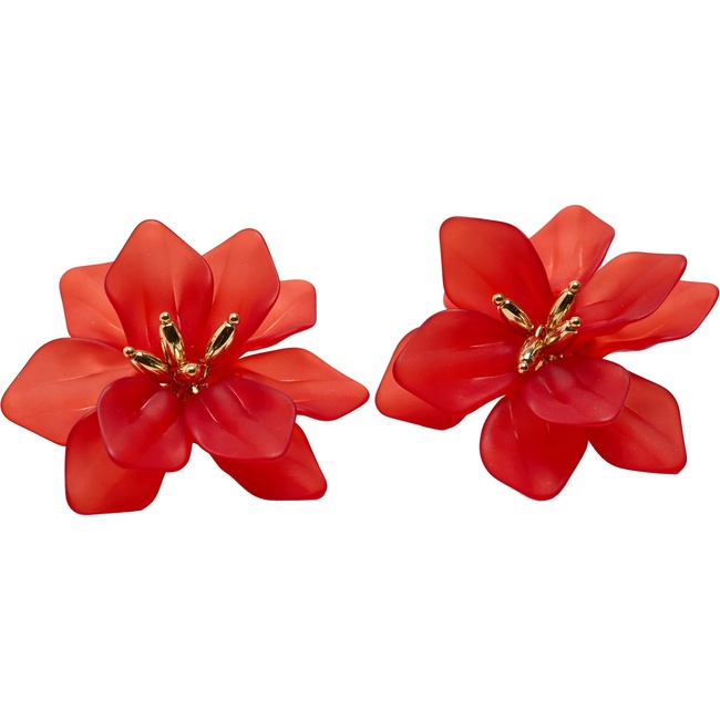 Женские красные серьги Parfois артикул 200421 _RD FW2025 Фото ракурс 2 - Женские красные серьги Parfois артикул 200421 _RD FW2025