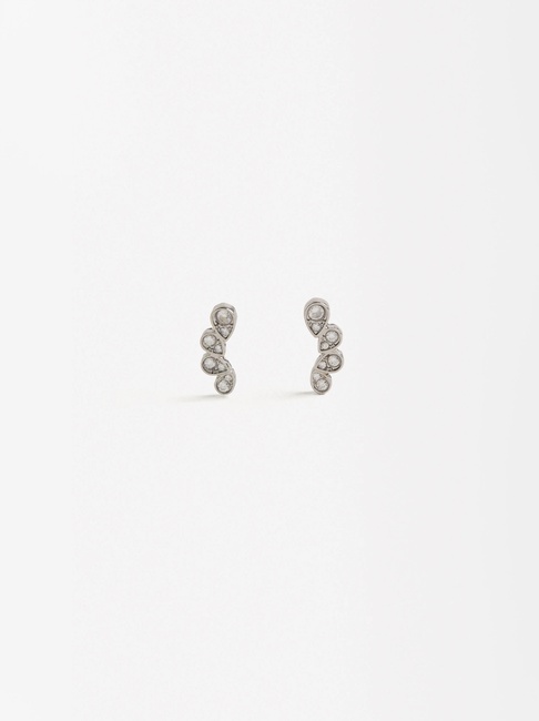 Женские серебряные серьги Parfois артикул 228486 _SV FW2025 Фото ракурс 1 - Женские серебряные серьги Parfois артикул 228486 _SV FW2025