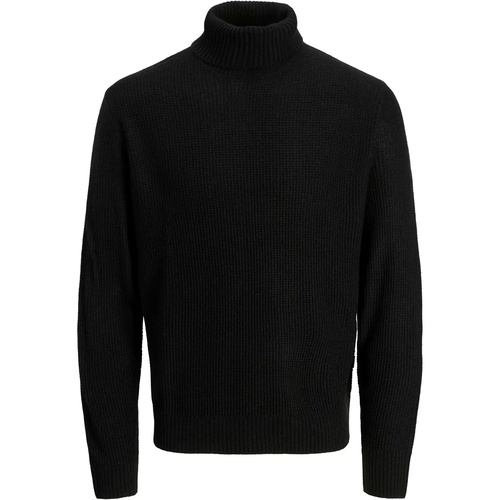 Фото ракурс 1 - Мужской черный джемпер Jack & Jones артикул 12279279 Black FW2025