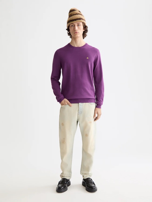 Фото ракурс 3 - Чоловічий фіолетовий светр SCOTCH & SODA артикул 181326 650 FW2025