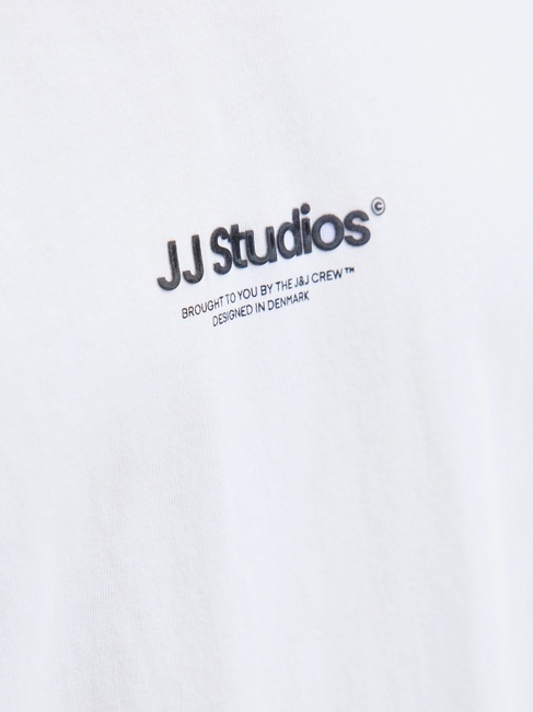 Фото ракурс 3 - Чоловіча біла футболка Jack & Jones артикул 12278787 White FW2025