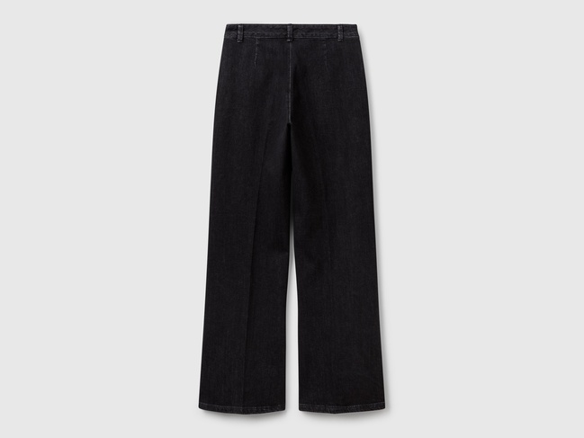 Фото ракурс 3 - Женские черные штаны Benetton артикул 4TUTDF06V 800 25A