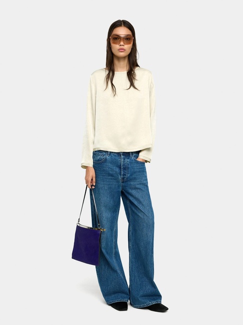 Фото ракурс 3 - Жіноча молочна блузка Parfois артикул 240969 _EC FW2025