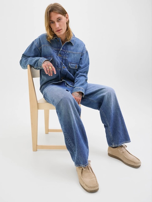 Мужские синие джинсы Jack & Jones артикул 12278101 Blue denim FW2025 Фото ракурс 7 - Мужские синие джинсы Jack & Jones артикул 12278101 Blue denim FW2025