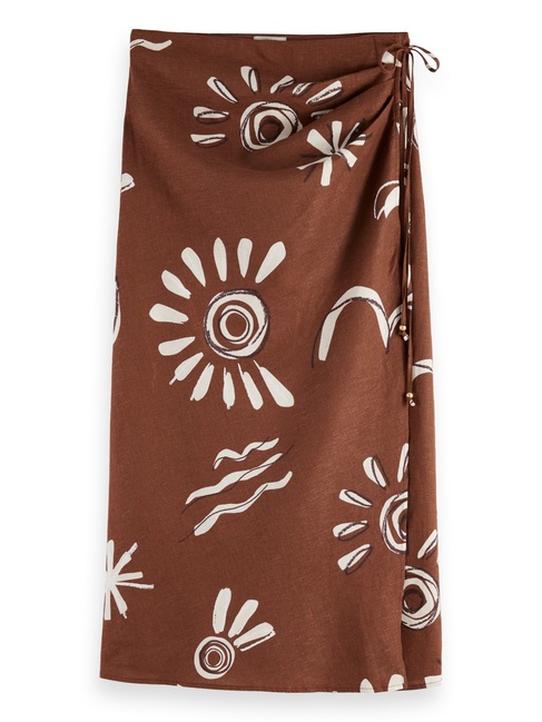 Фото ракурс 5 - Женская коричневая юбка SCOTCH & SODA артикул UFS00722M U246 SS2026