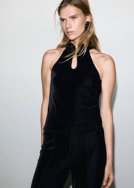 Фото ракурс 1 - Жіночий чорний топ Mango артикул 17019116 99 1 season