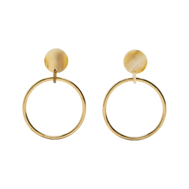 Женские золотые серьги Parfois артикул 237707 _GD FW2025 Фото ракурс 1 - Женские золотые серьги Parfois артикул 237707 _GD FW2025