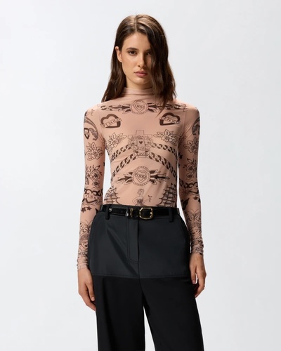 Фото ракурс 1 - Женская бежевая водолазка Pinko артикул 105798-A2VM NZ8 FW2025