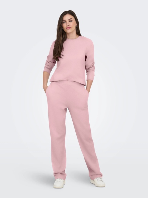 Фото ракурс 5 - Женские розовые штаны Only артикул 15356355 Chalk Pink FW2025